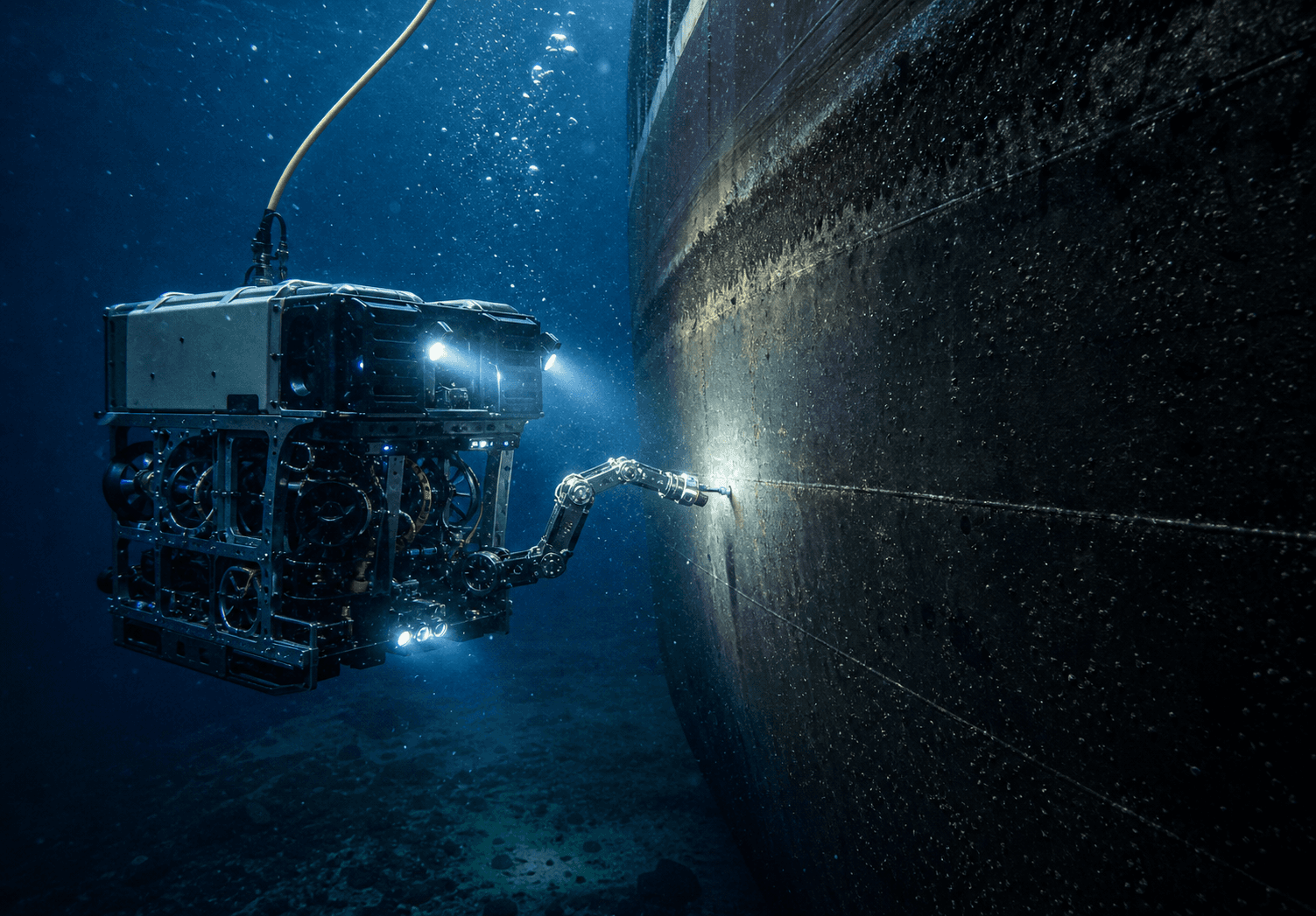 Inspeccion de casco con ROV